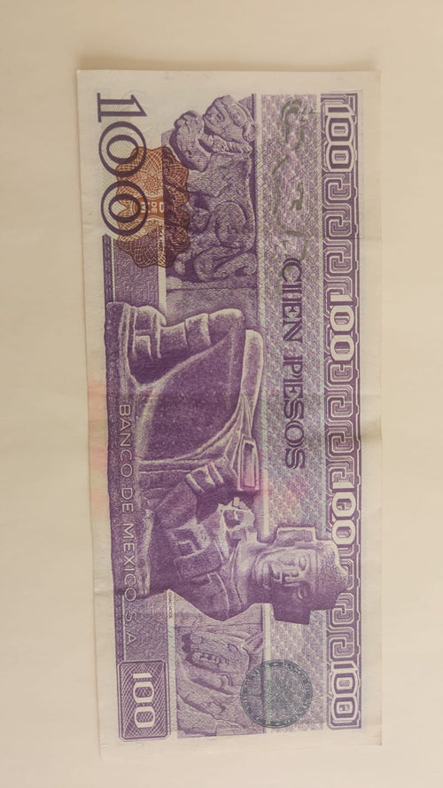 BILLETE 100 PESOS MEXICANOS 70s