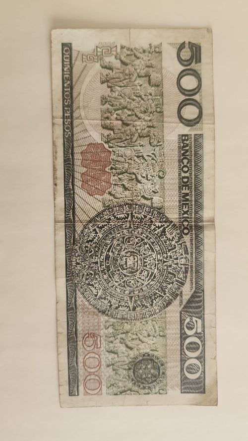 BILLETE 500 PESOS MEXICANOS 70s