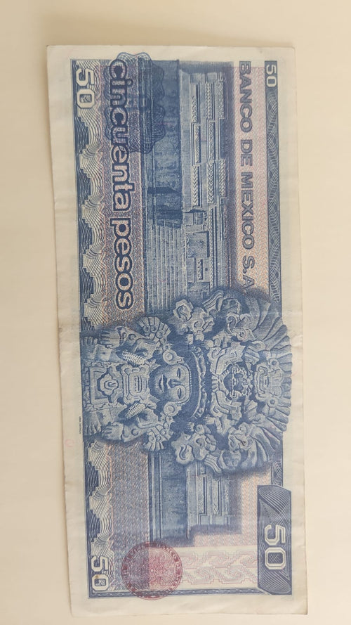 BILLETE 50 PESOS MEXICANOS 70s